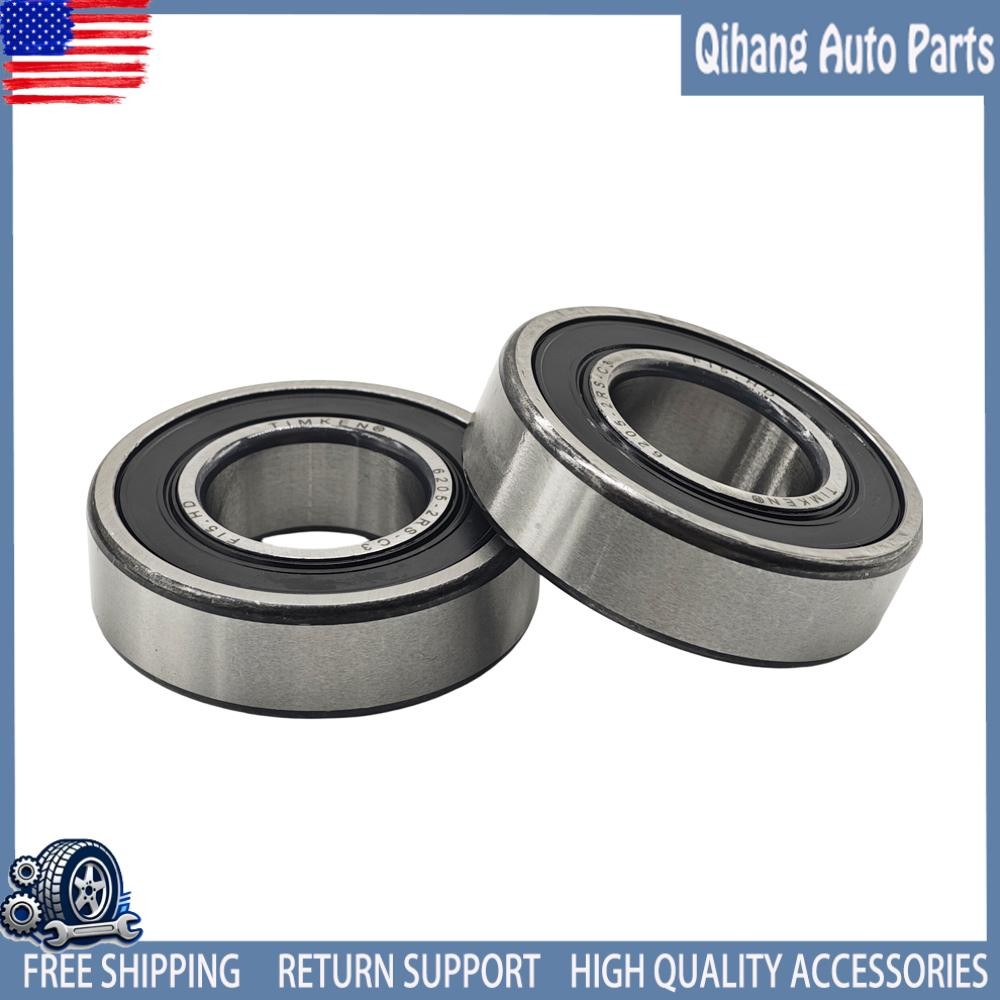 2 PACK Double Rubber Seal Bearings 6205RS For TIMKEN 6205-2RS C3 25X52X15MM
