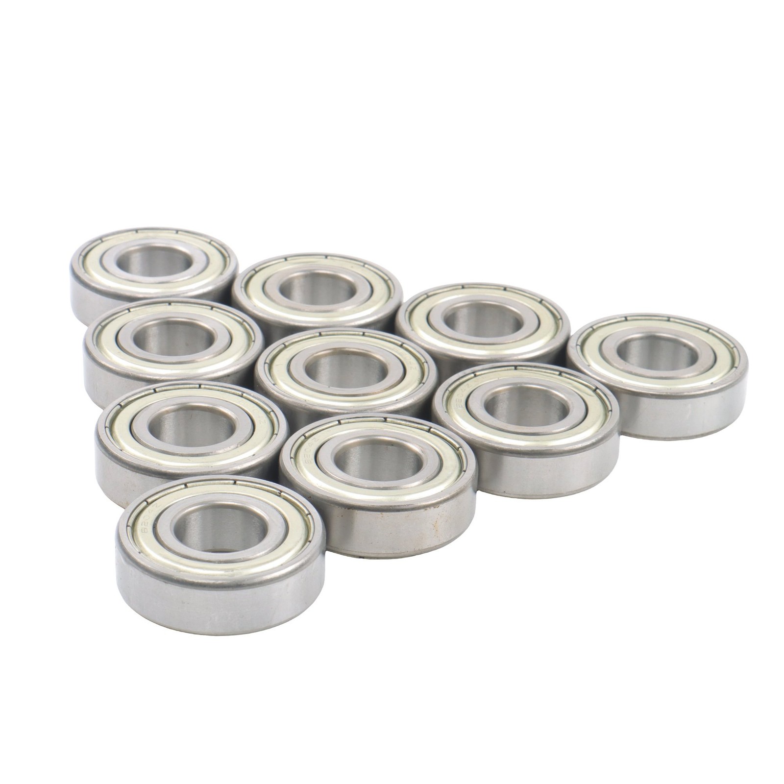 10Pcs 6204-ZZ Bearing 20×47×14mm Deep Groove Ball Bearing Double Metal Seals