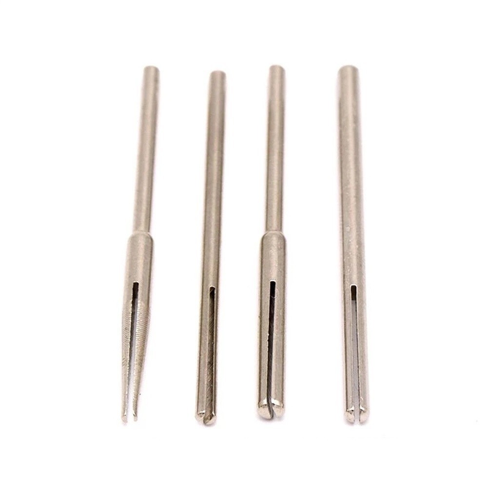 12x 2.35/3.0mm Sandpaper Abrasive Straight Split Mandrels Clip Type Rotary Tool
