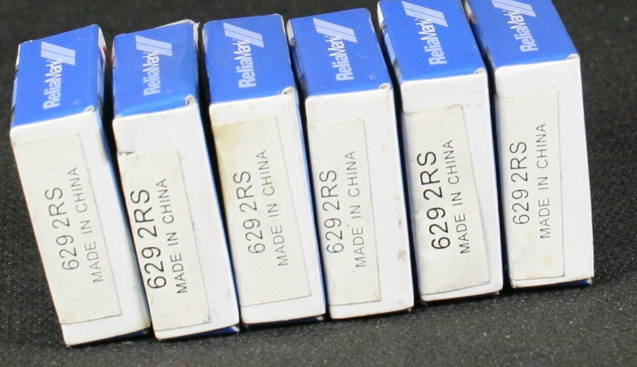 One (1) ReliaMark 629 2RS Deep Groove Miniature Bearing 9 MM Bore New