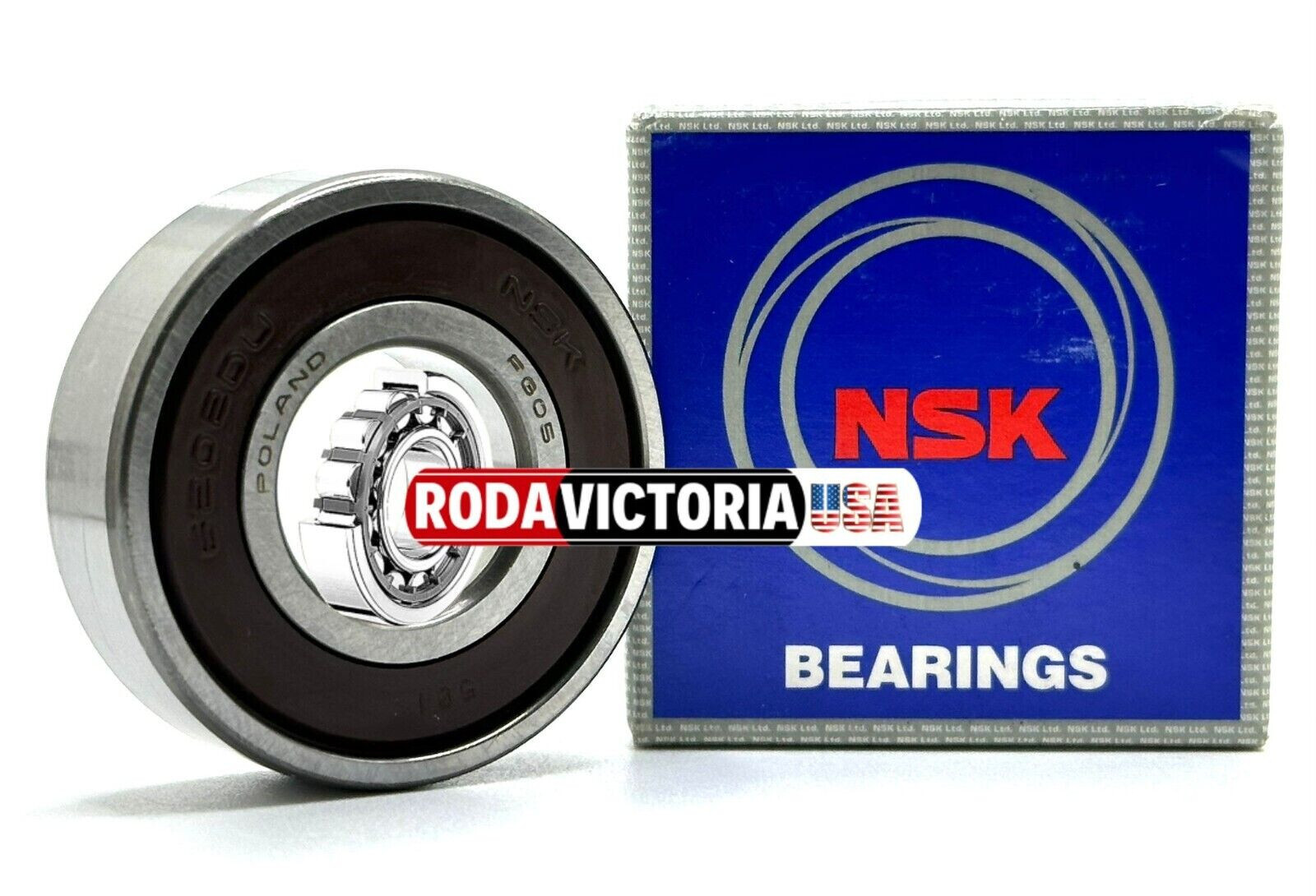 NSK 6202 DDU Deep Groove Ball Bearing, Rubber Sealed 15x35x11mm 6202 2RS