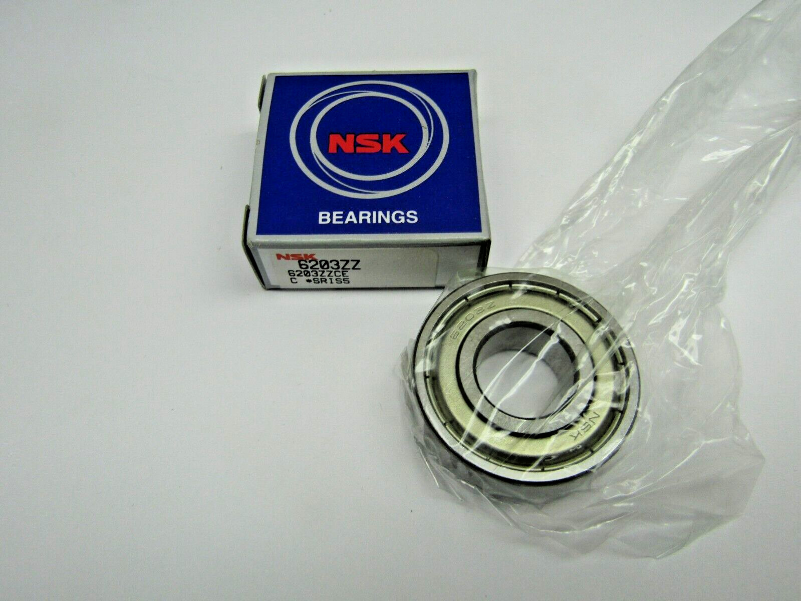 NSK USA 6203-ZZ 17mm X 40mm X 12 mm Metal Shielded Bearing