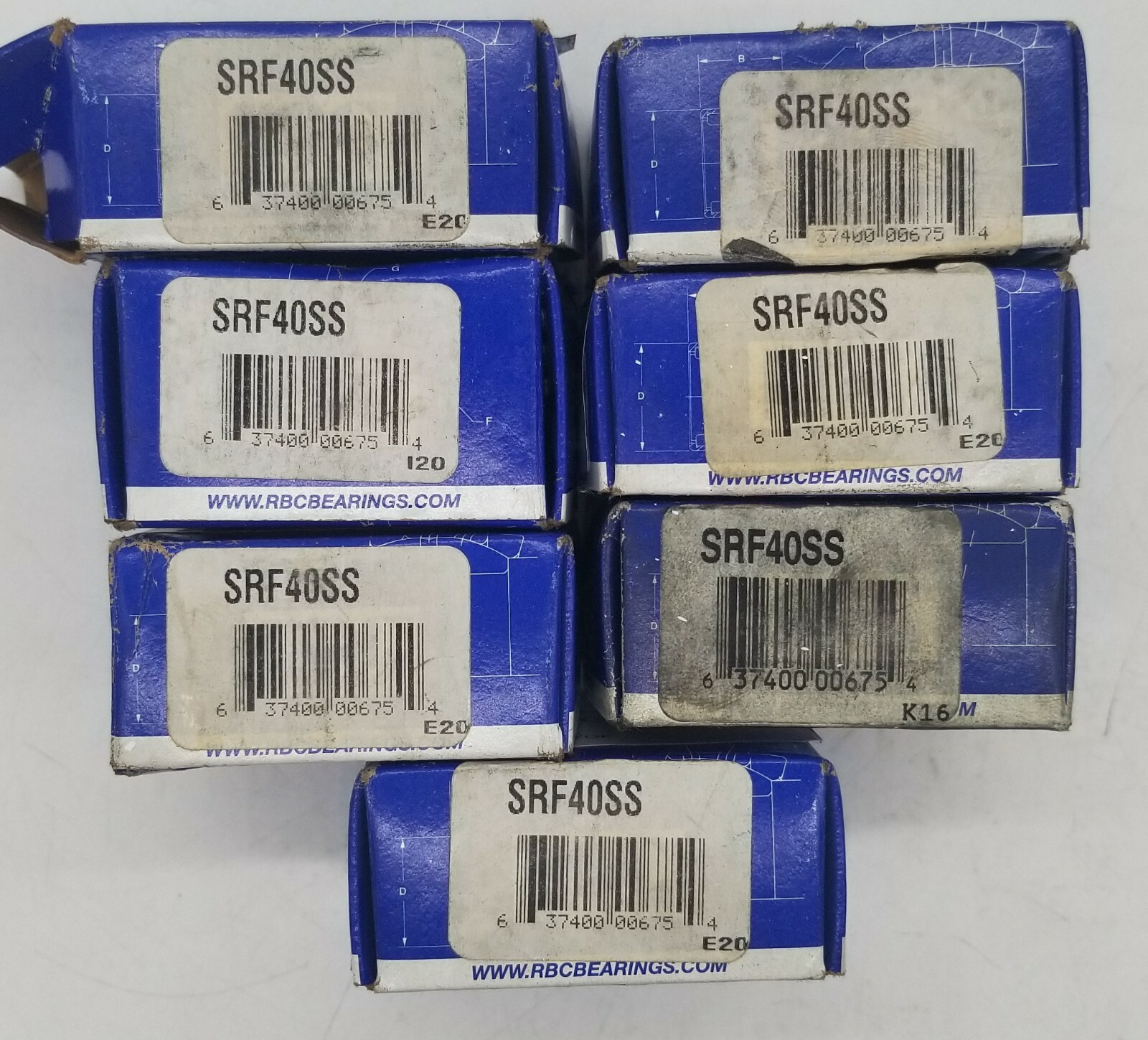 One(1) RBC SRF40SS Cam Follower Caged Roller Bearing