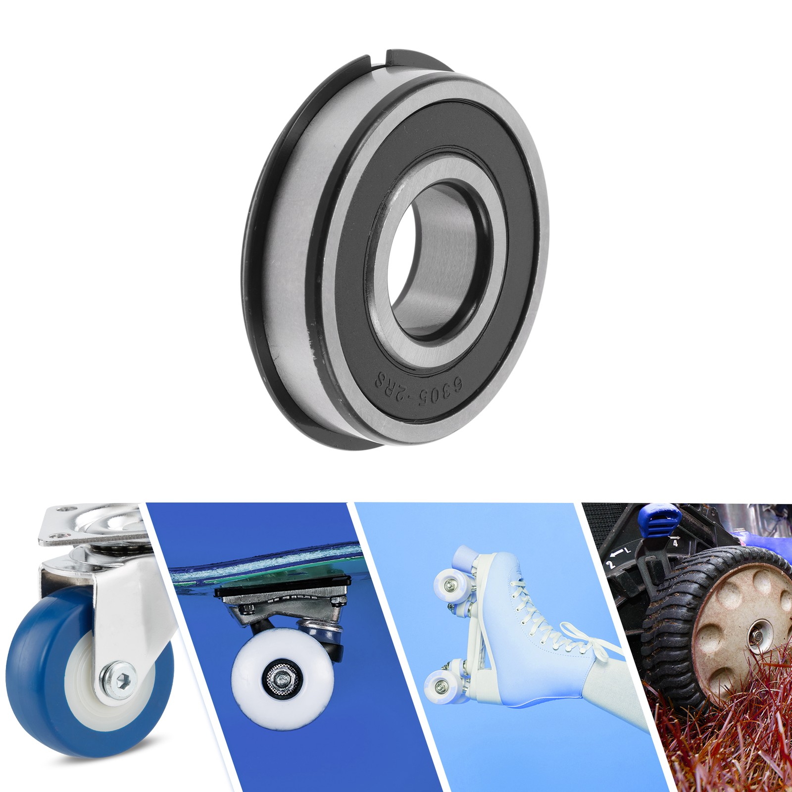 6305NR2RS Deep Groove Ball Bearings 25x62x17mm 1Pc Scooter Skateboard Wheel