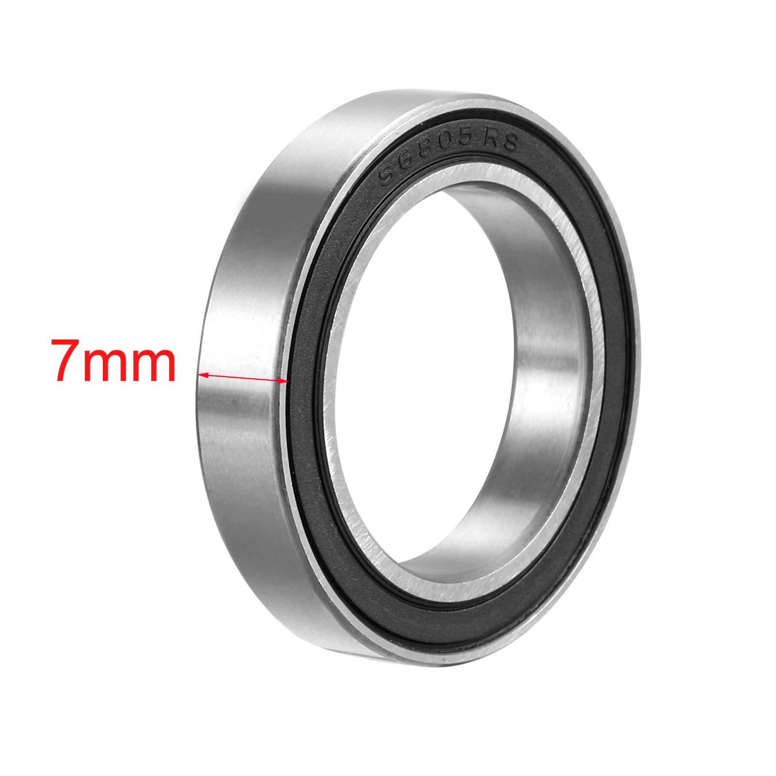 S61805-2RS Stainless Steel Ball Bearing 25x37x7mm Sealed 61805-2RS Bearings 2pcs