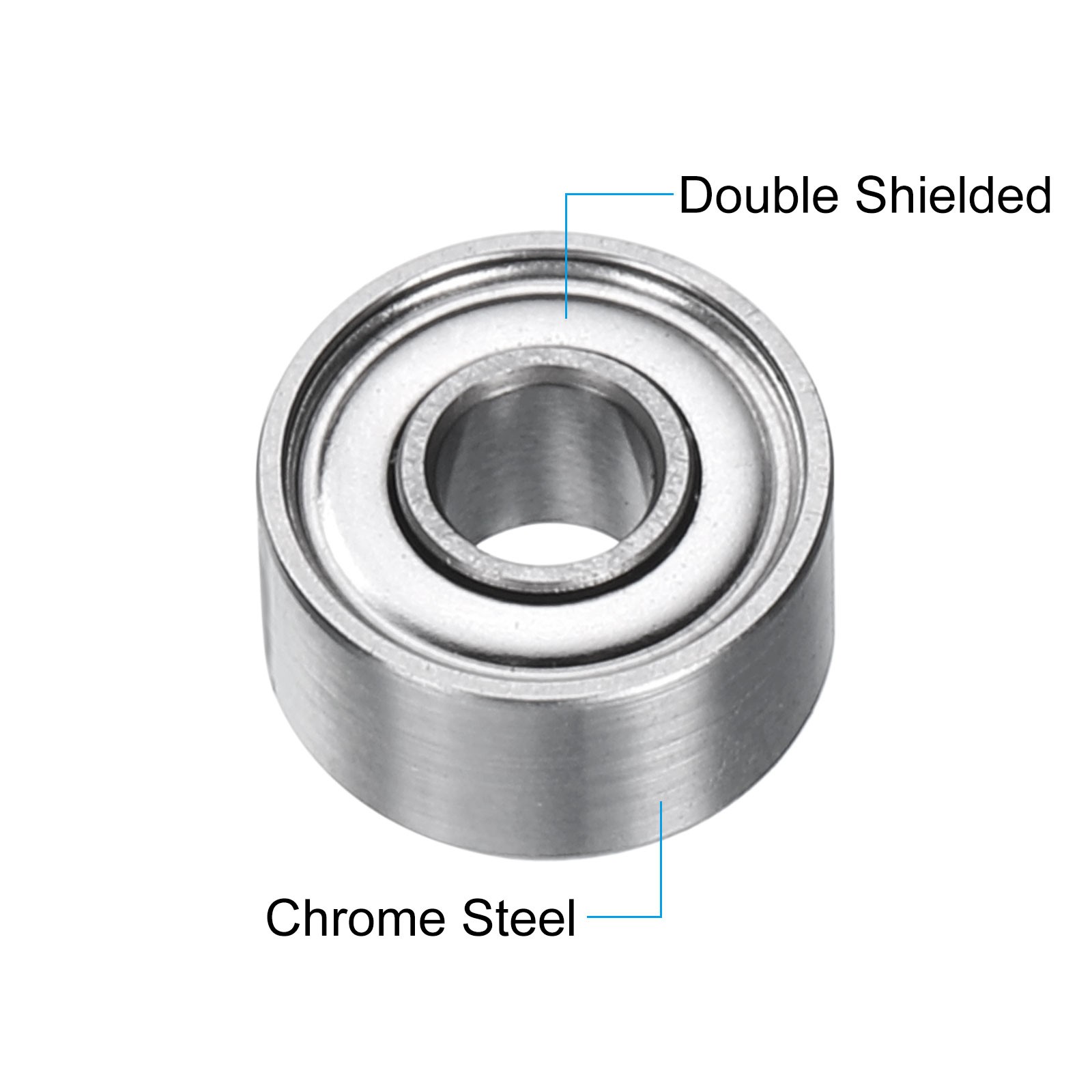 30pcs 693ZZ Deep Groove Ball Bearings 3x8x4mm Sealed, P0 (ABEC 1)