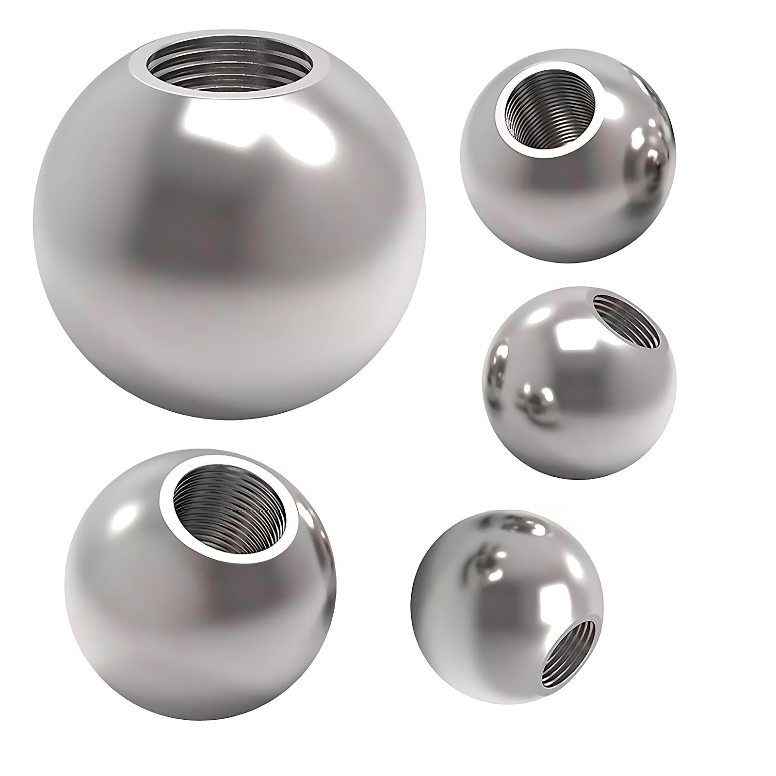 Stainless Steel Ball Bearing with Half Thread Ø 5-60mm Blind Hole Ball Knob Nuts