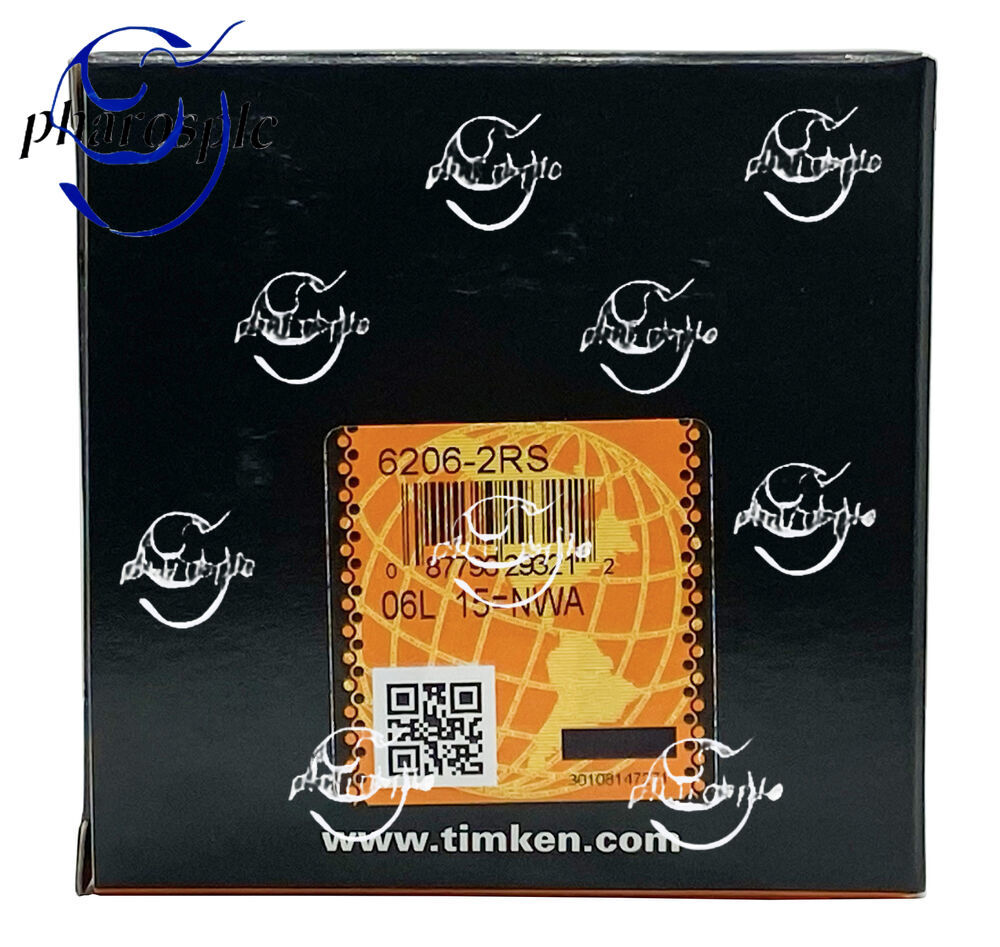 (2PACK) TIMKEN 6206-2RS 30X62X16MM Double Rubber Seal Bearings USA Brand