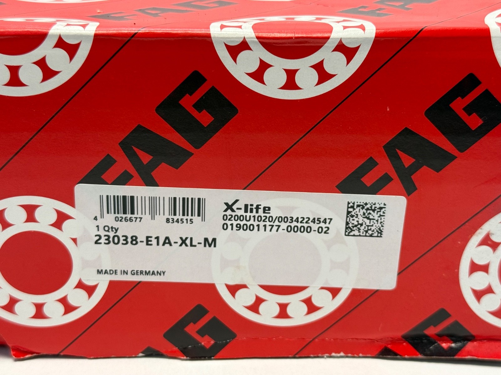 FAG 23038-E1A-XL-M Spherical Bearing 23038E1AXLM W33 23038E 190x290x75 mm