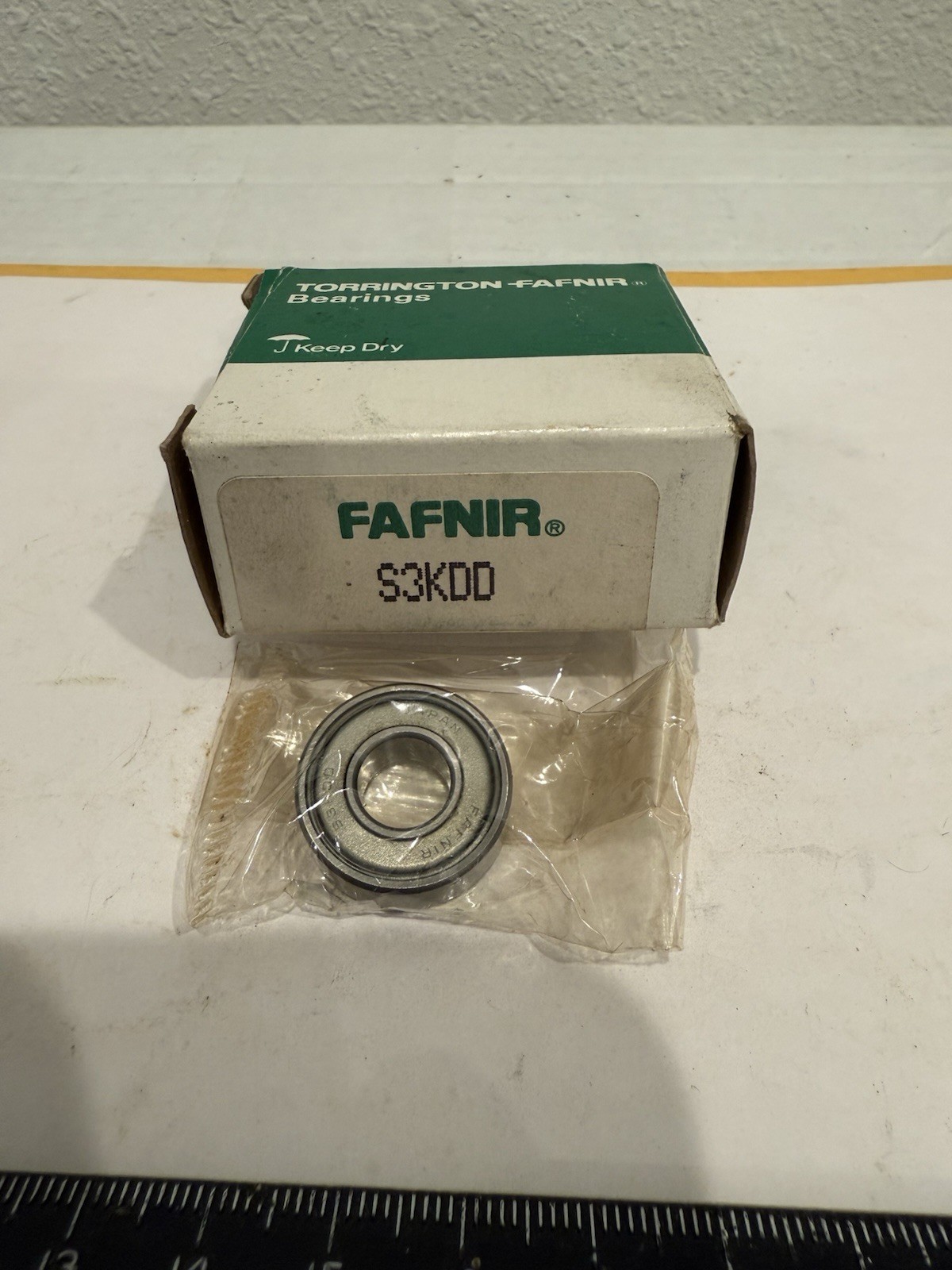 New Fafnir S3KDD Deep Groove Bearing, .375″ ID, .875″ OD, .2812″ Wide