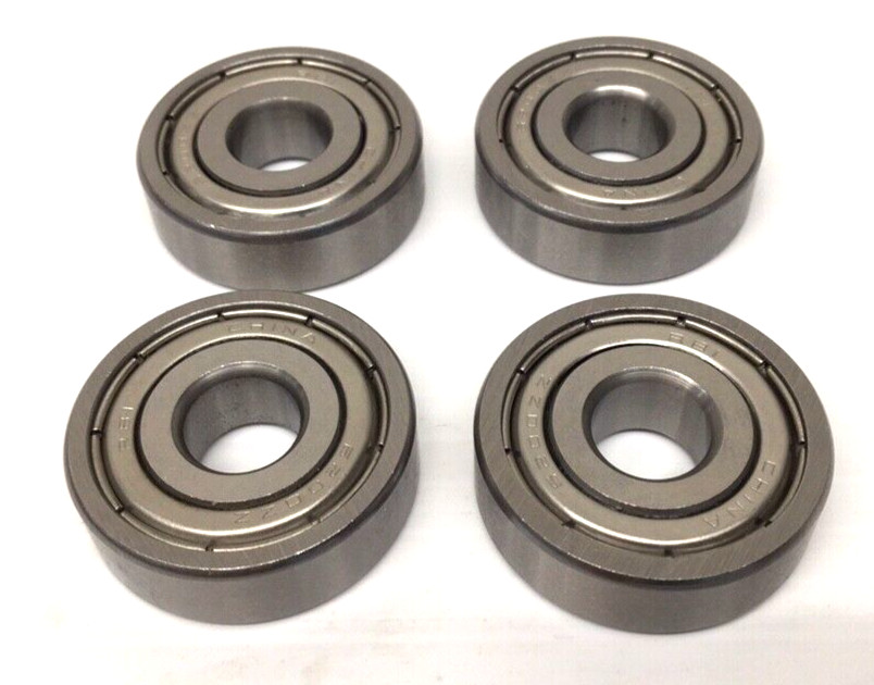 RBI 6200ZZ Ball Bearing Double Shielded 10mm ID 30mm OD 9mm Width (Pack Of 4)