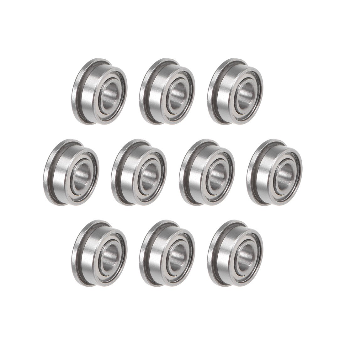 F683ZZ Flanged Ball Bearing 3x7x3mm Shielded Chrome Steel 10pcs