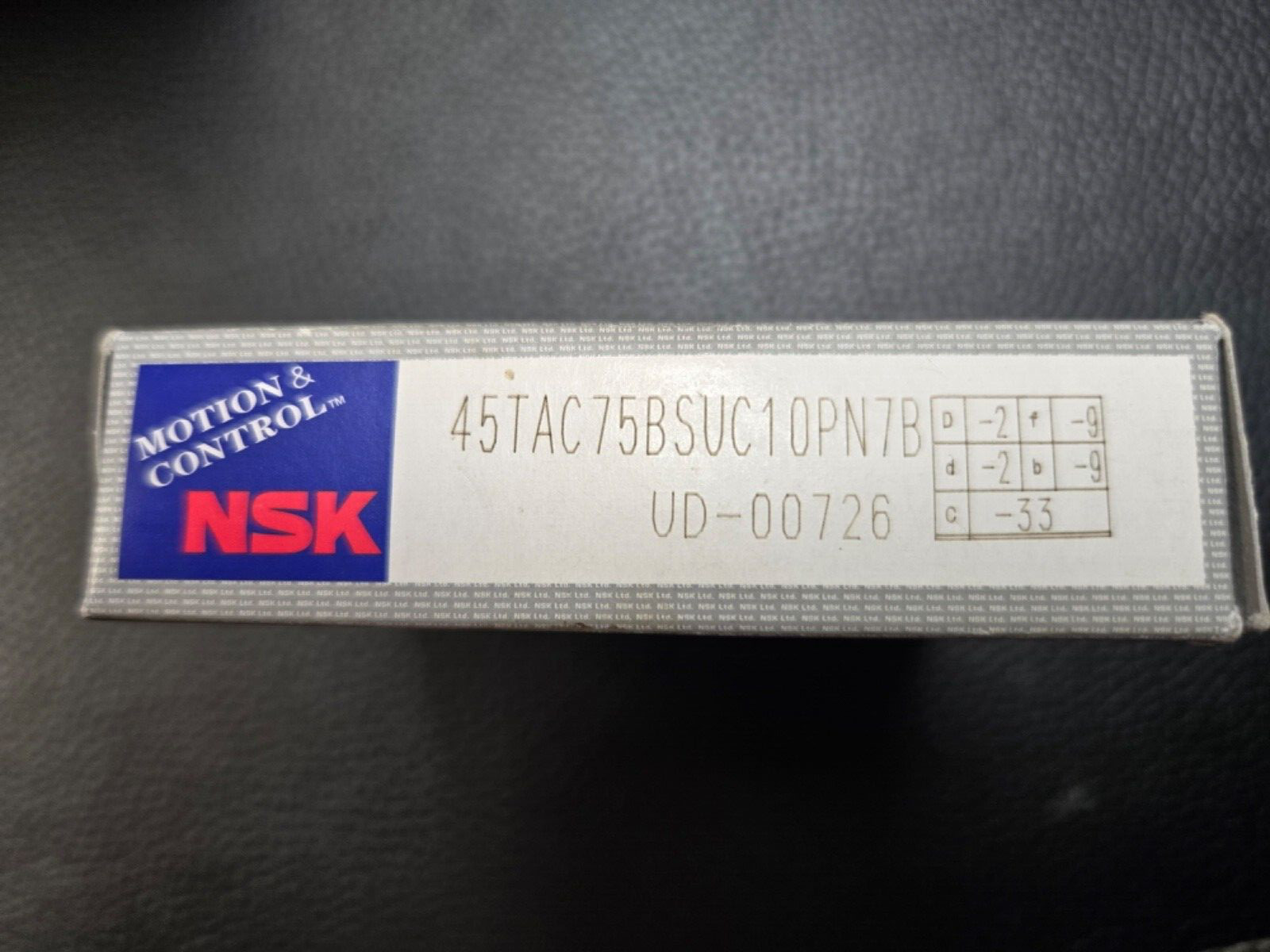 NSK super precision bearing 45TAC75BSUC10PN7B (45TAC75B) 45mm ID x 75mm OD X 15