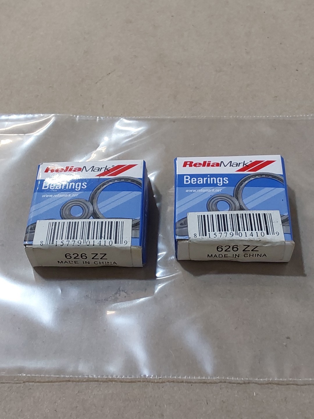 ReliaMark 626 ZZ Deep Groove Miniature Bearing (Lot Of 2)