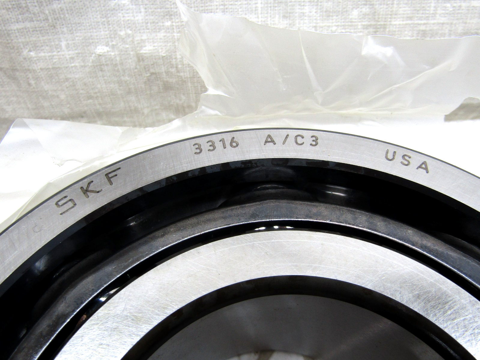 SKF 3316 A/C3 80mm X 170mm X 2-11/16″ Angular Contact Bearing Made in USA
