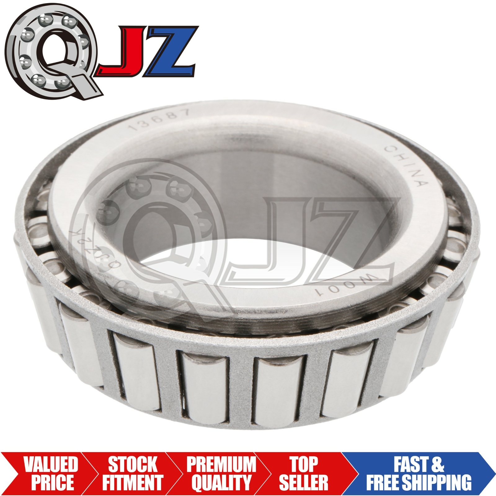 [1-Pack] 13687 Tapered Roller Bearing Inner Cone 1-1/2″ (Bore) x 0.75″ (Width)