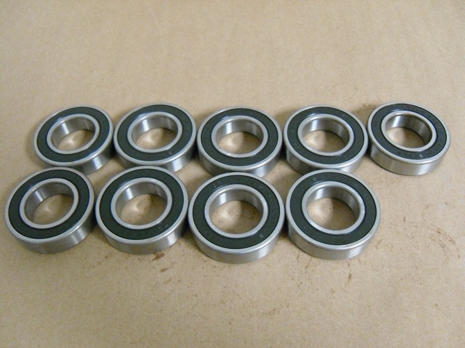 (Qty 9) 6005-2RS C3 W/ VITON EBC BALL BEARING
