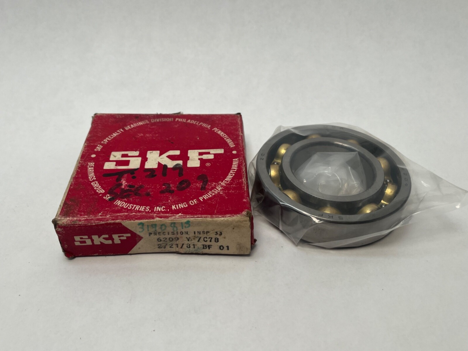 SKF 6209YC78 Bearing Open 45x85x19 mm 6209-P5 6209-Y-C78 USA