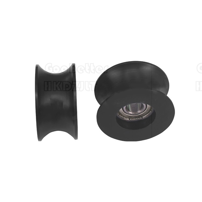 U Typ Groove Pulley Nylon Coated Roller Bearing 8x40x20.5mm U Groove Guide Wheel