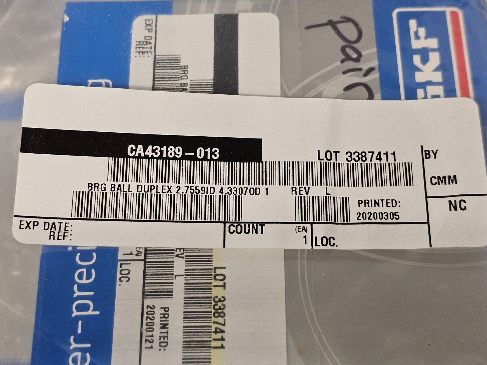SKF Super Precision Duplex Ball Bearing 70mm 110mm 40mm 7014 ACD P4ADGA