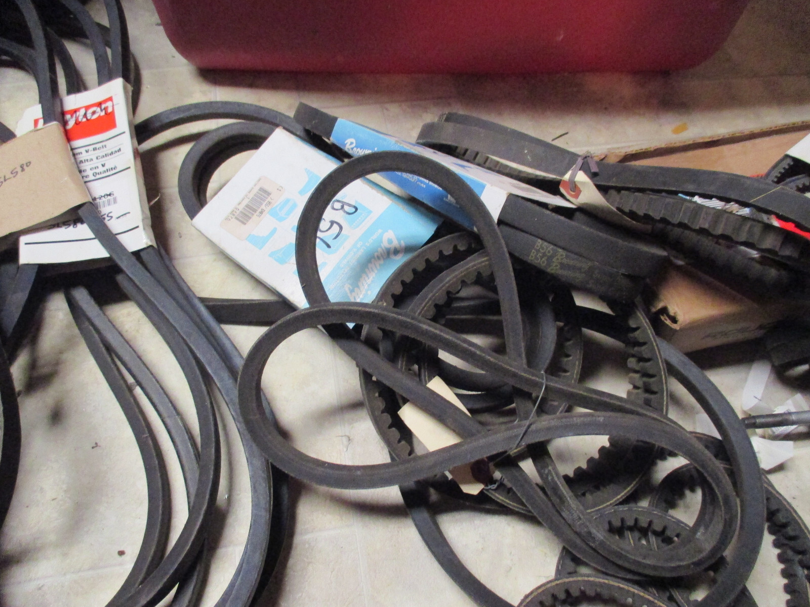 Various ” B, BX ” Series V-Belts, Mower and Industrial, 5/8 size Various Mfgs