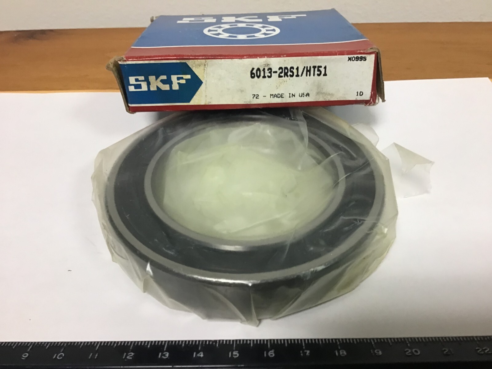 New SKF 6013-2RS1/HT51 Deep Groove Bearing, 65mm ID, 100mm OD, 18mm Wide