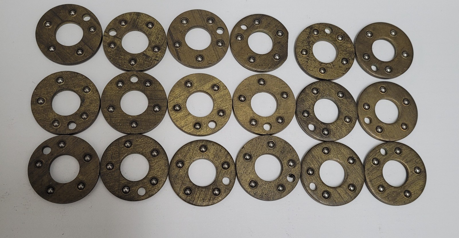18 Vintage Bearings Lot – 1 1/16” Outside with 7/16” Bore – Unused NOS