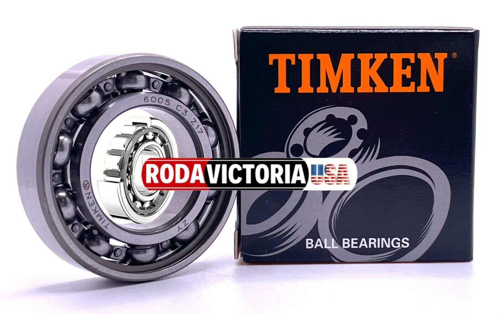 TIMKEN 6005 C3 Deep Groove Ball Bearing, Open, No Seals 25x47x12 mm