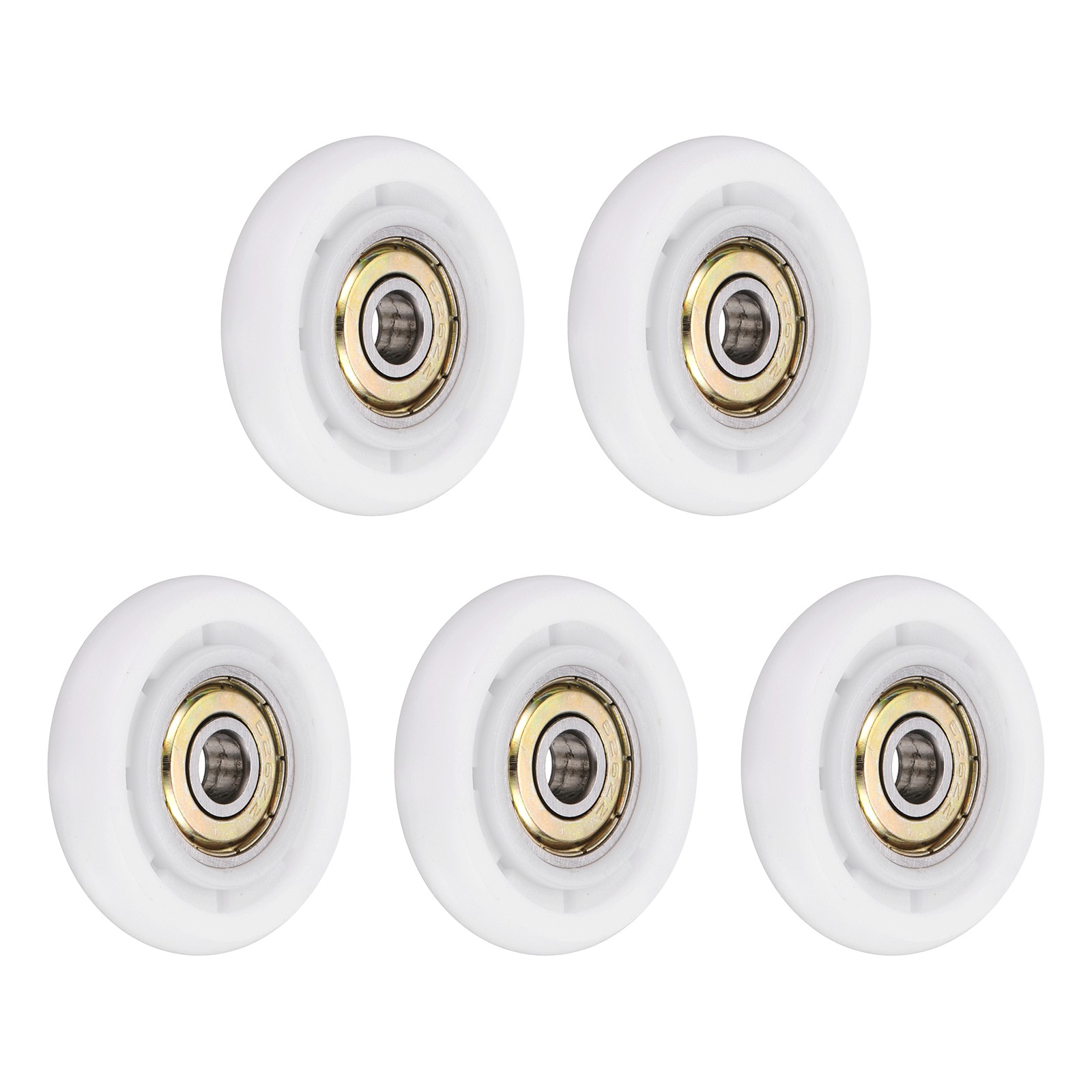 5 Pcs White 626ZZ Nylon Plastic Guide Bearing 6x35x8mm Pulley Roller