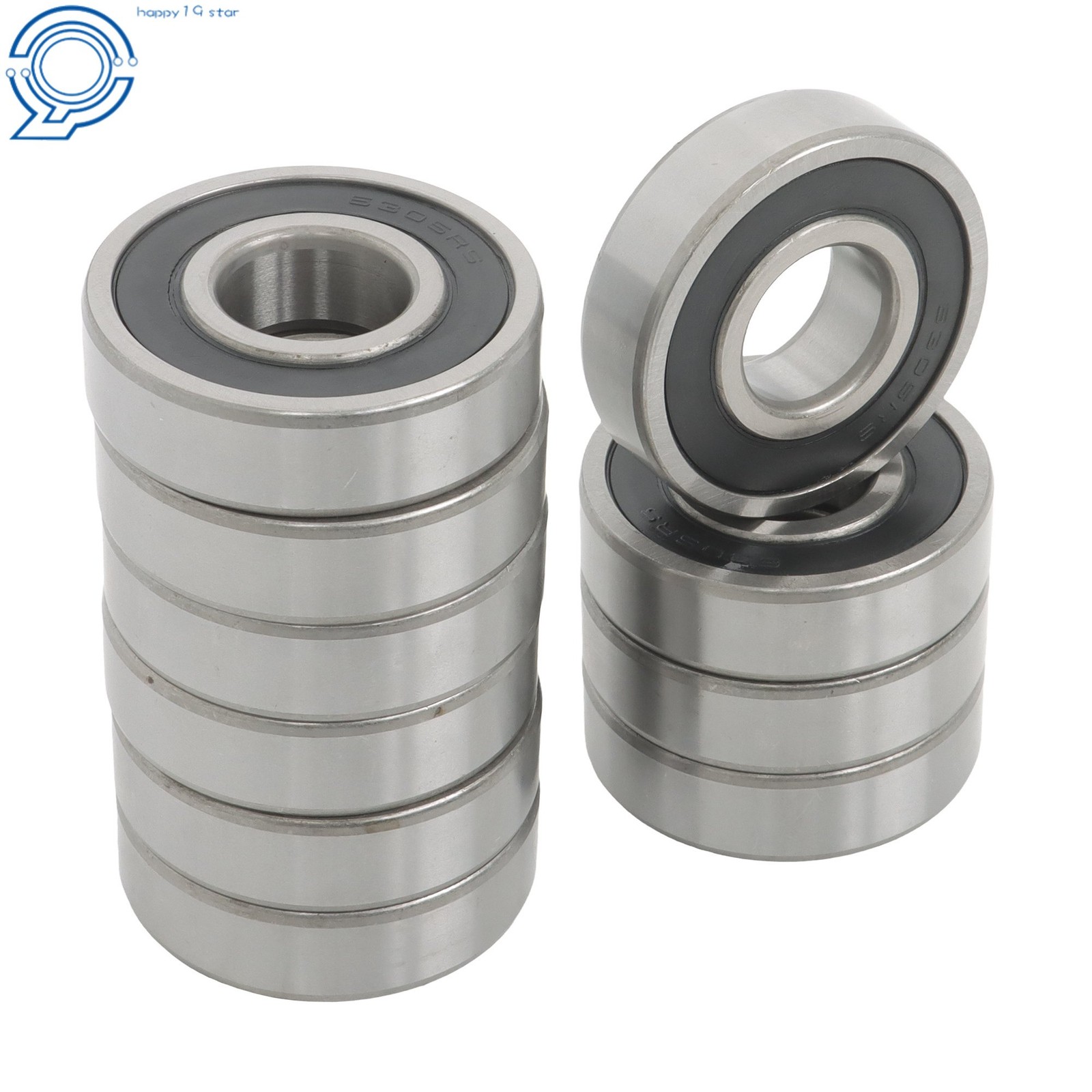25x62x17mm Ball Bearing 6305 2RS C3 10 Pieces Premium Rubber Sealed Bearings
