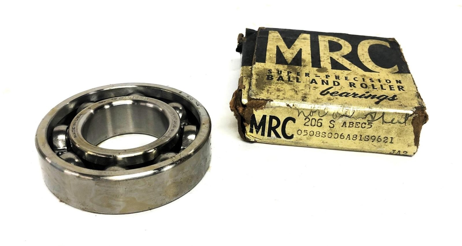 MRC Gurney ABEC5 Angular Contact Ball Bearing 206S NOS