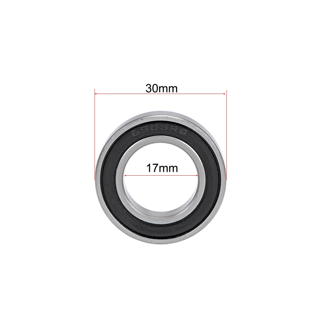 6903-2RS Ball Bearings 17x30x7mm Double Sealed Chrome Steel Z2 ABEC1 10pcs