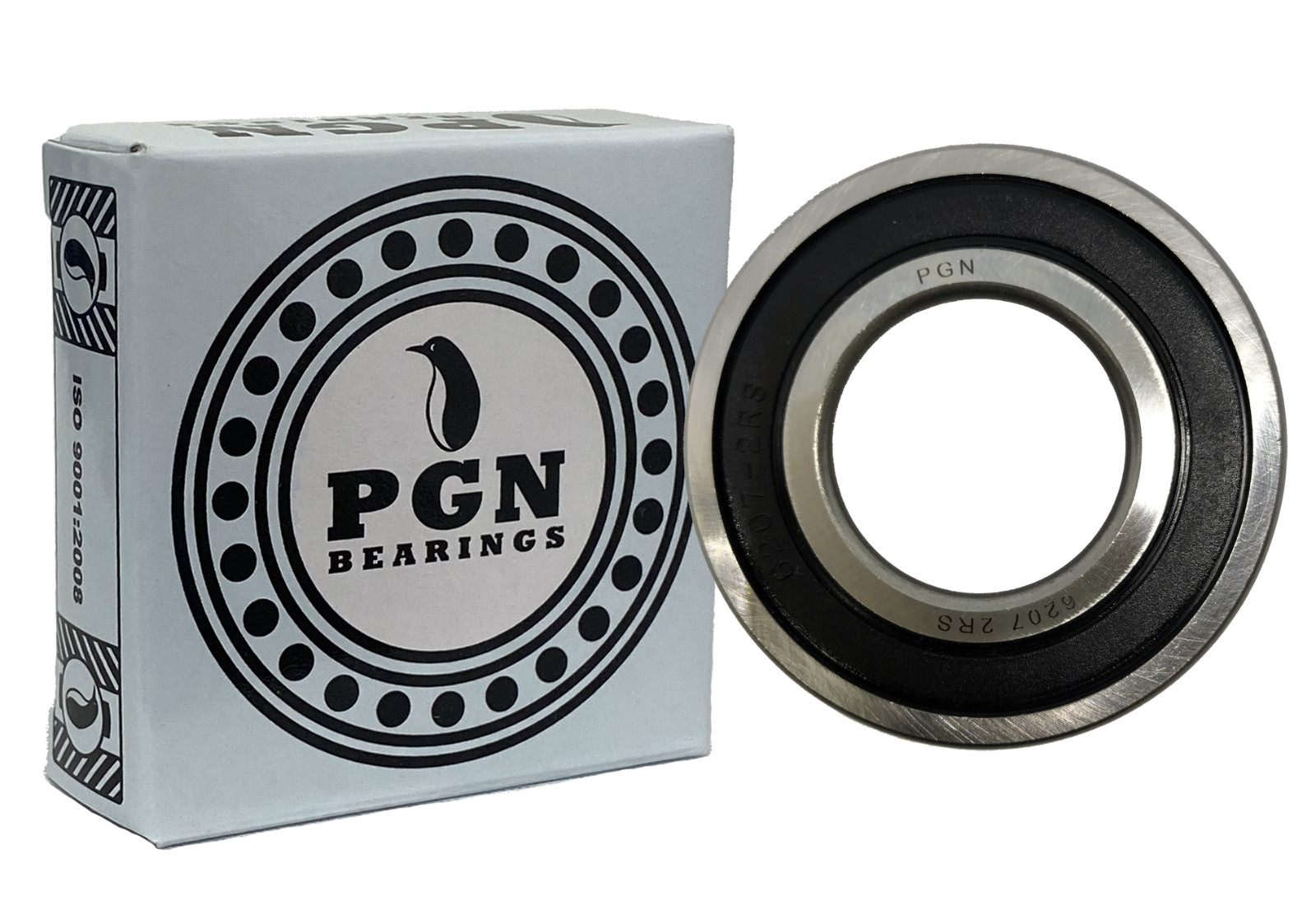 (30 Pack) 6207-2RS Chrome Steel Sealed Ball Bearing – 35x72x17mm – Rubber Seal