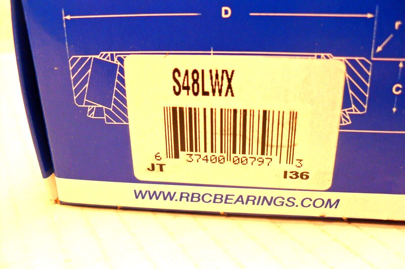 RBC S48LWX Cam Follower, New in Never Opened Box