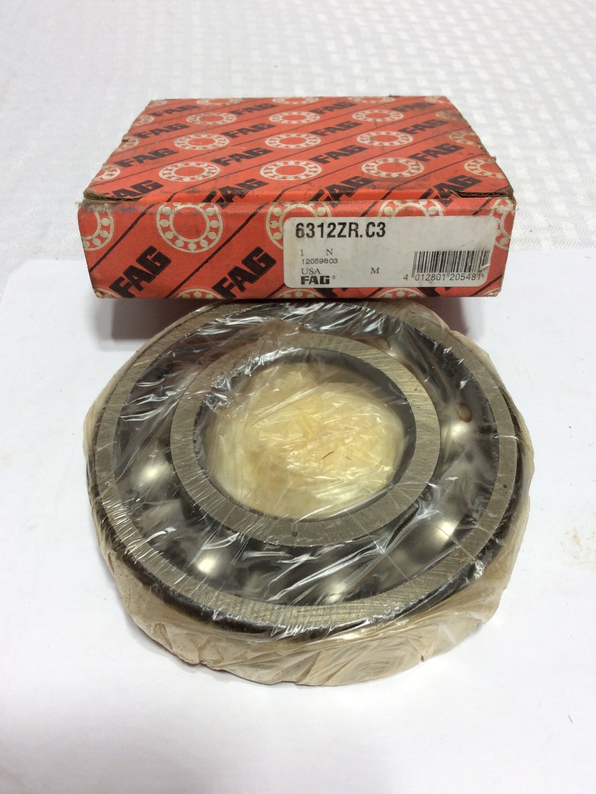 FAG 6312ZRC3 BEARING METAL SEAL 1 SIDE 6312 ZR C3 6312-Z-C3 60x130x31 mm USA