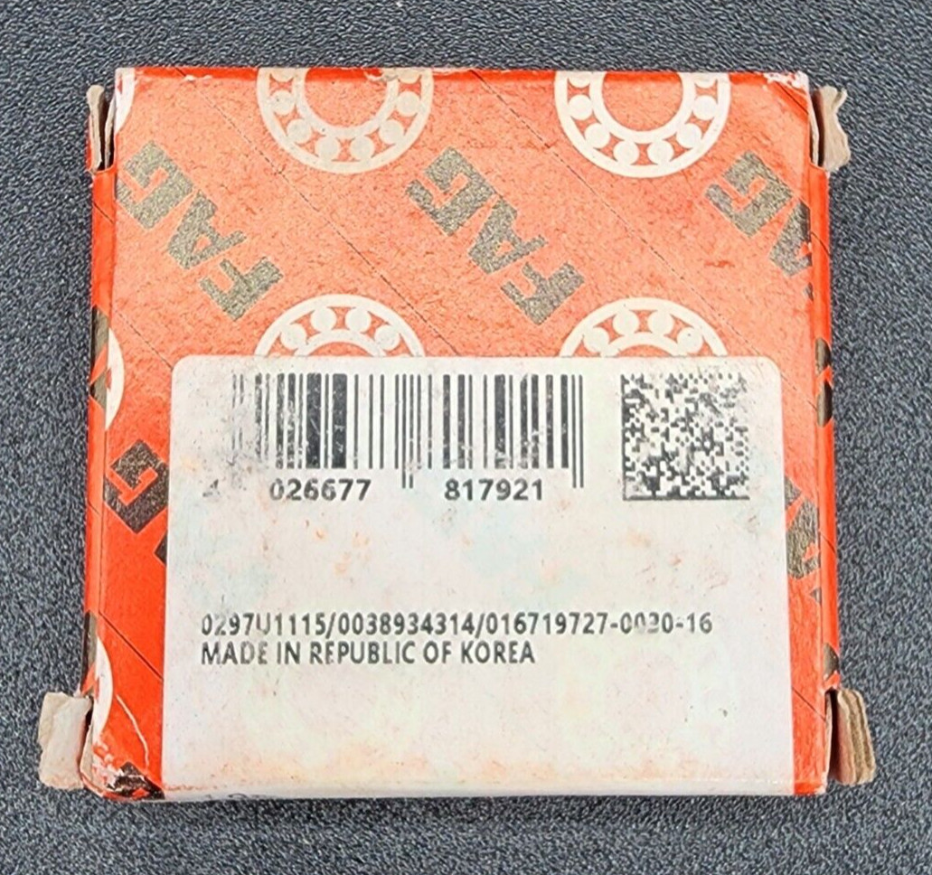 FAG 6204-2Z C3 Ball Bearing NEW NOS
