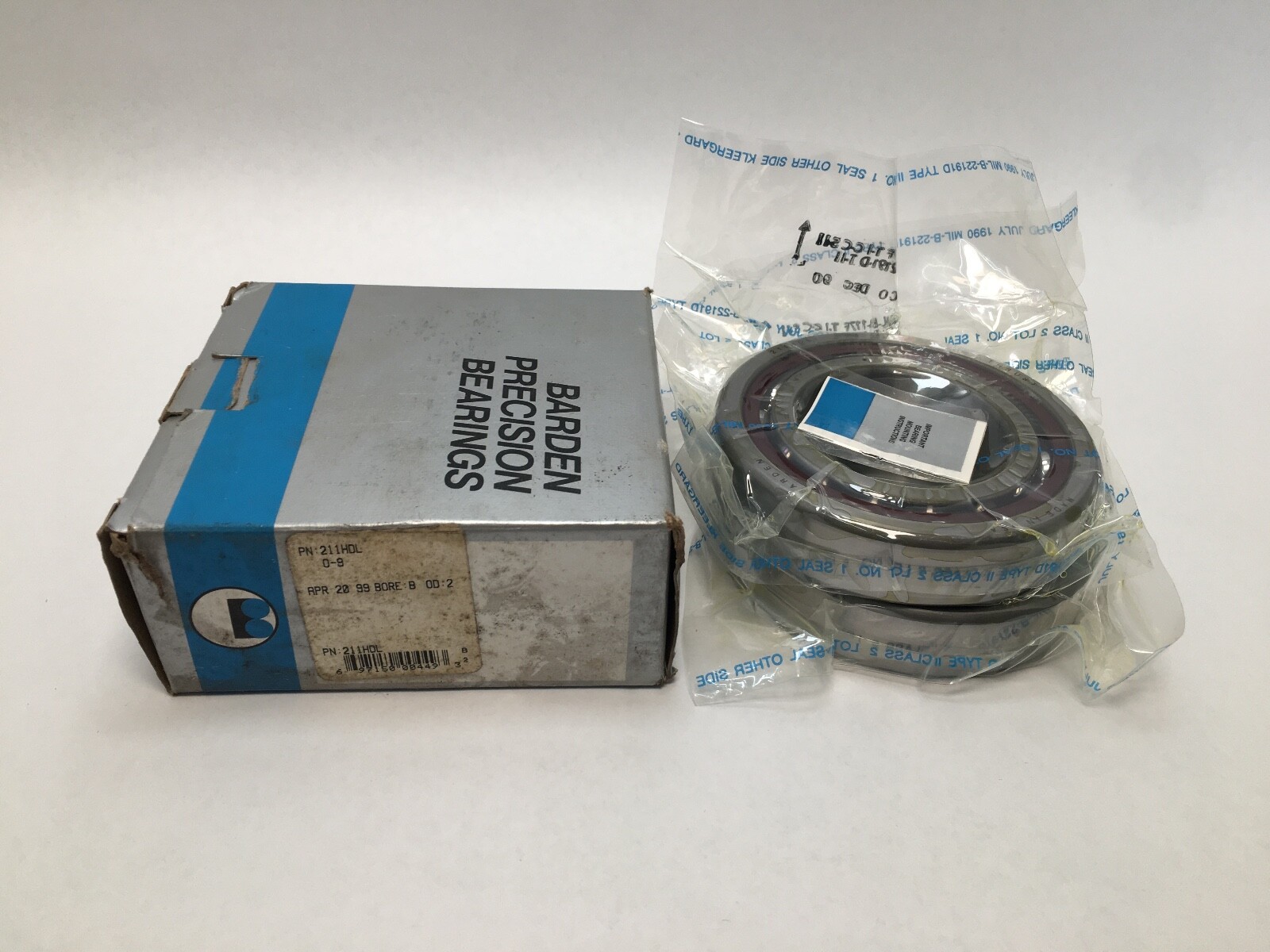 Barden 211HDL Angular Contact Bearing 55x100x21 mm 7211 211 H DL 211H USA Set