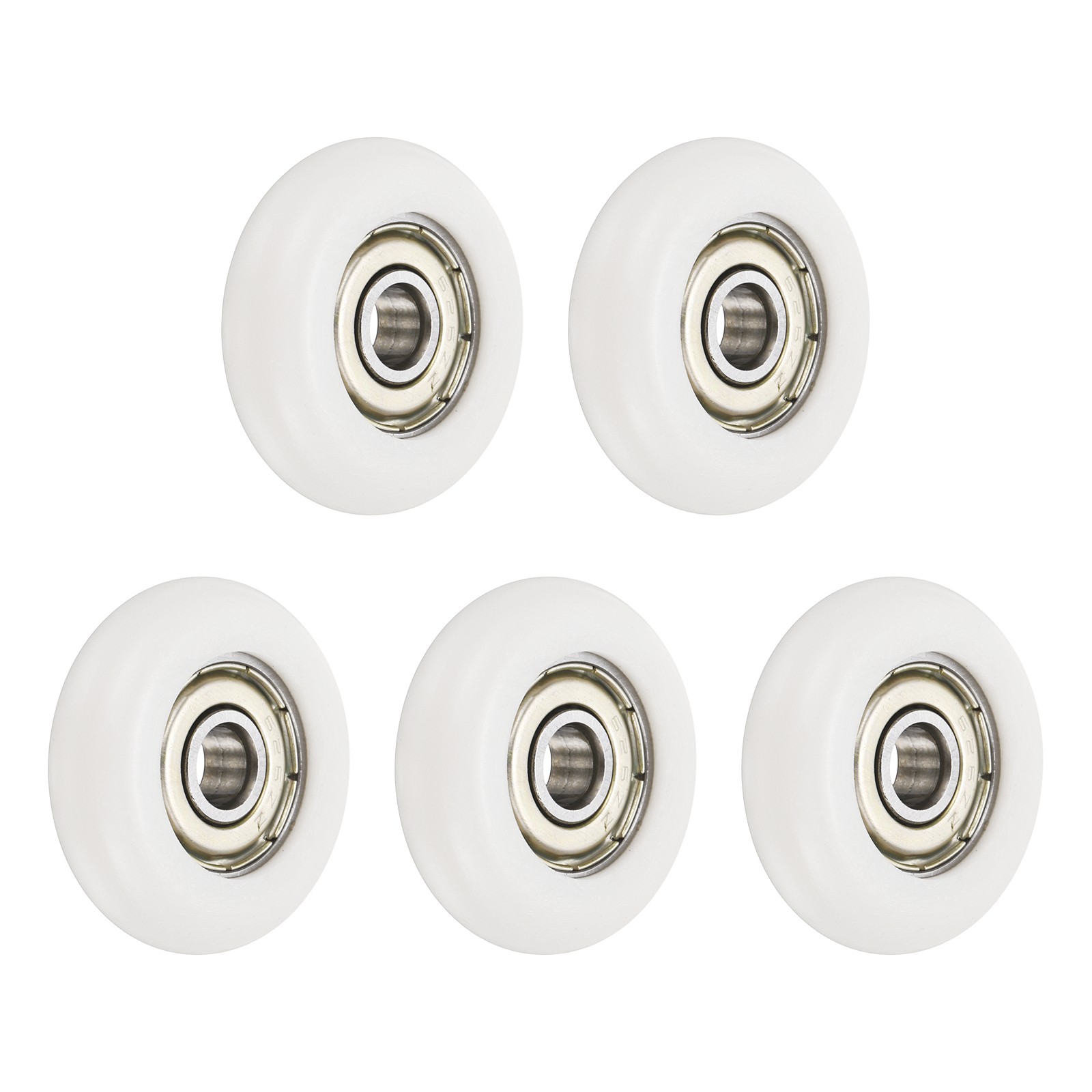 5 Pcs White 626ZZ Nylon Plastic Guide Bearings 6x30x9mm Pulley Roller