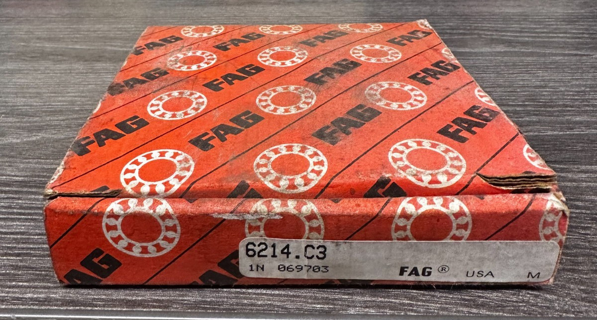FAG 6214.C3 Deep Groove Ball Bearing – 70x125x24mm, C3 Clearance, Open Type