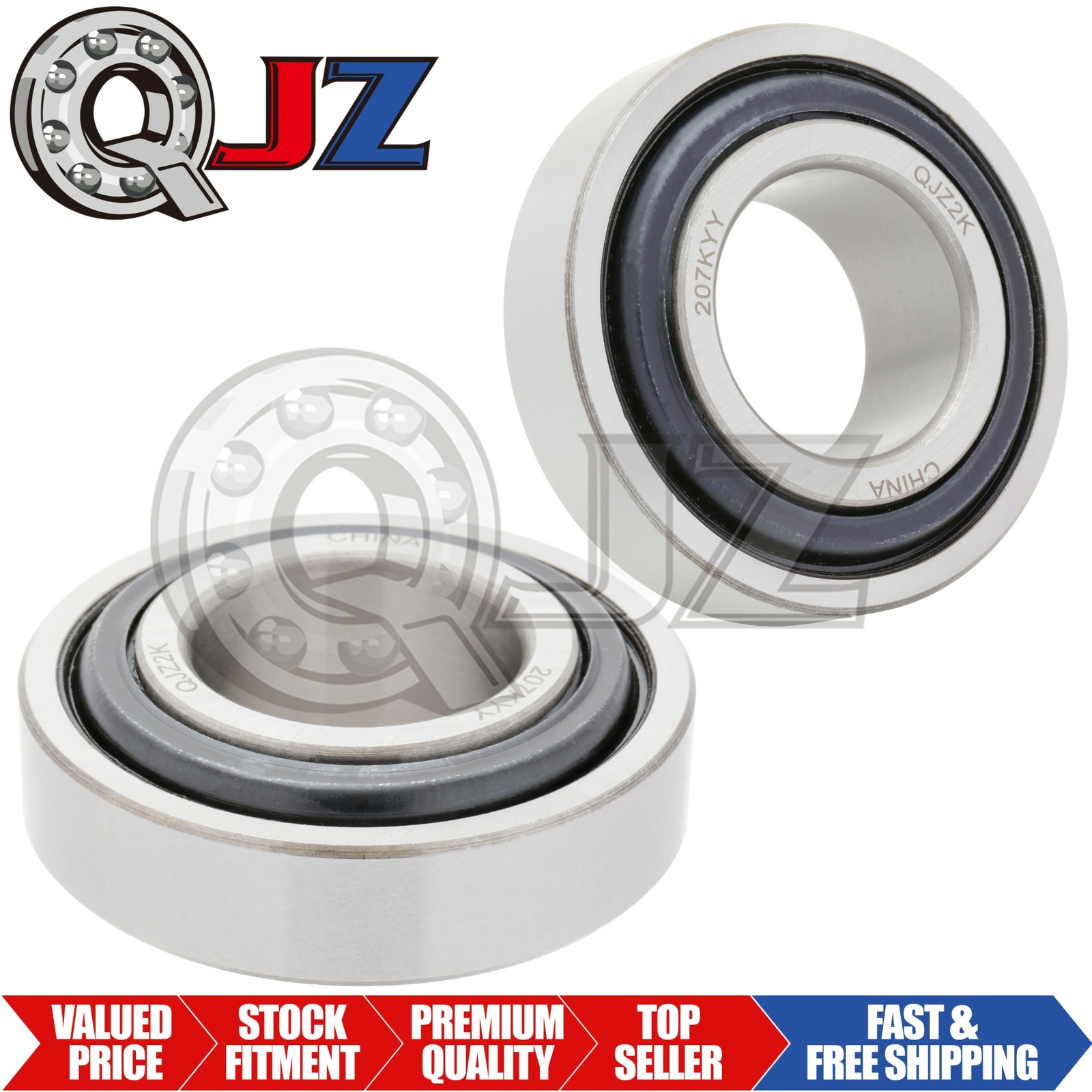 [2-Pack] 207KYY Deep Groove / Radial Ball Bearing [35mm ID x 72mm OD x 25mm W]
