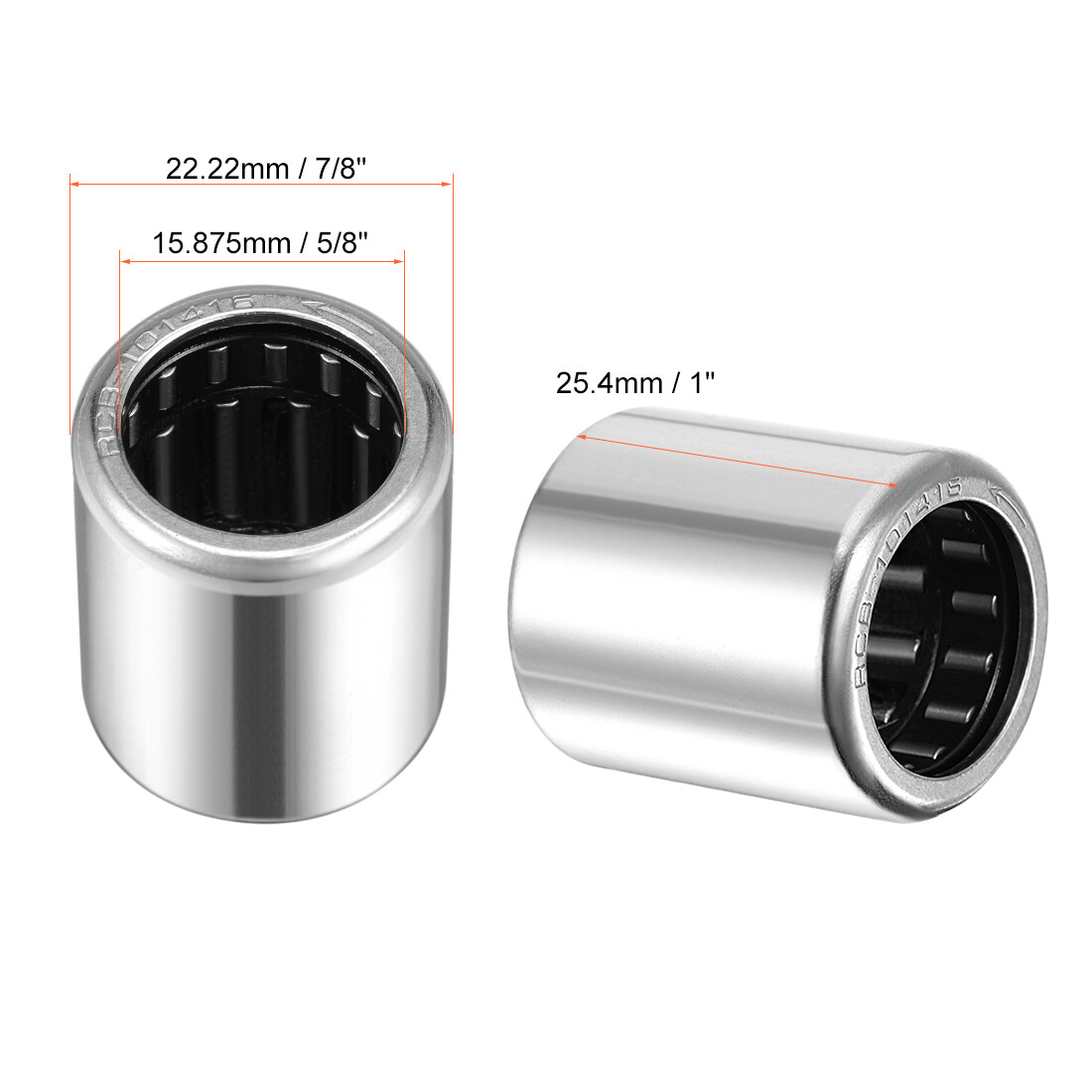 2PCS,RCB101416 Needle Roller Bearings One Way Bearing 5/8″ Bore 7/8″ OD 1″ Width