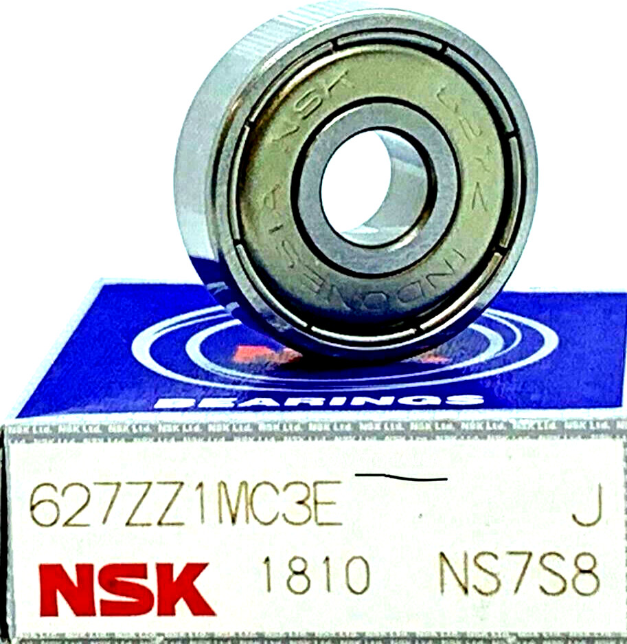 NSK 627 ZZ DEEP GROOVE BALL BEARING, METAL SHIELDED 7x22x7 mm