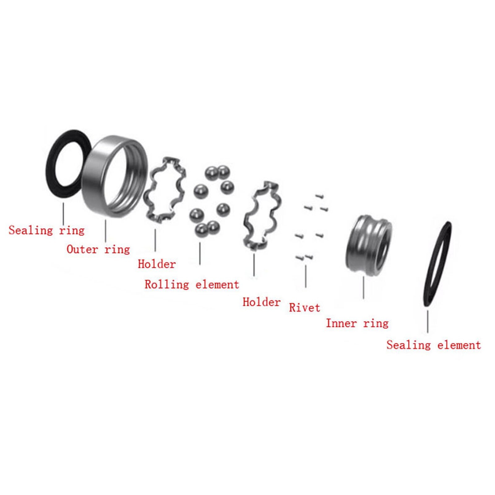 2pcs Mute sound wear-resistant 3x8x4x9.5mm F693ZZ Flanged ball bearing
