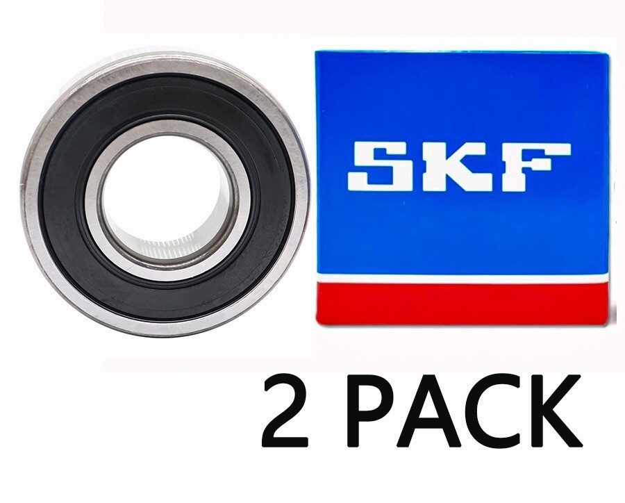 (2 PACK) SKF 6203-2RSH 17X40X12MM Double Rubber Seal Ball Bearings