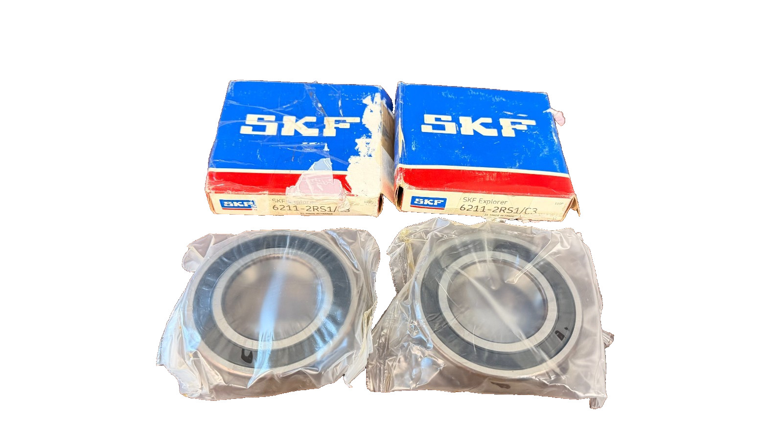 2 SKF Explorer 6211-2RS1/C3 Deep Groove Ball Bearing 55X100X21mm