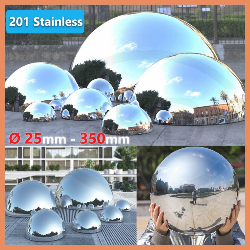 201 Stainless Steel Half Round Ball Hollow Half Round Railing Balls Ø25mm -350mm