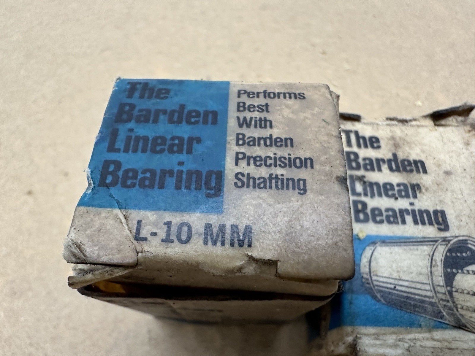 Vintage Barden 10mm Linear Ball Bearing L-10 L-10mm [Lot of 2 NOS Made In USA