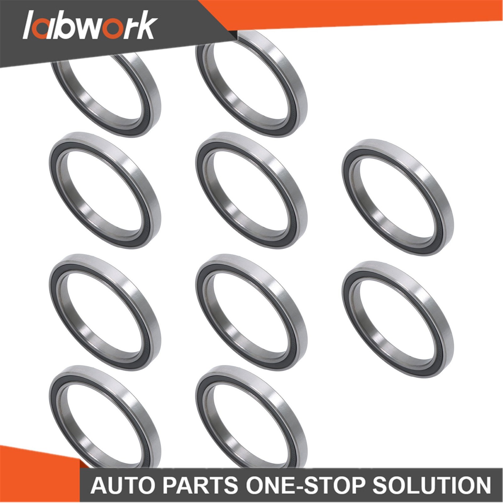 Labwork 10pcs 6810-2RS Ball Bearings 50x65x7mm Double Sealed Pre-Lubricated