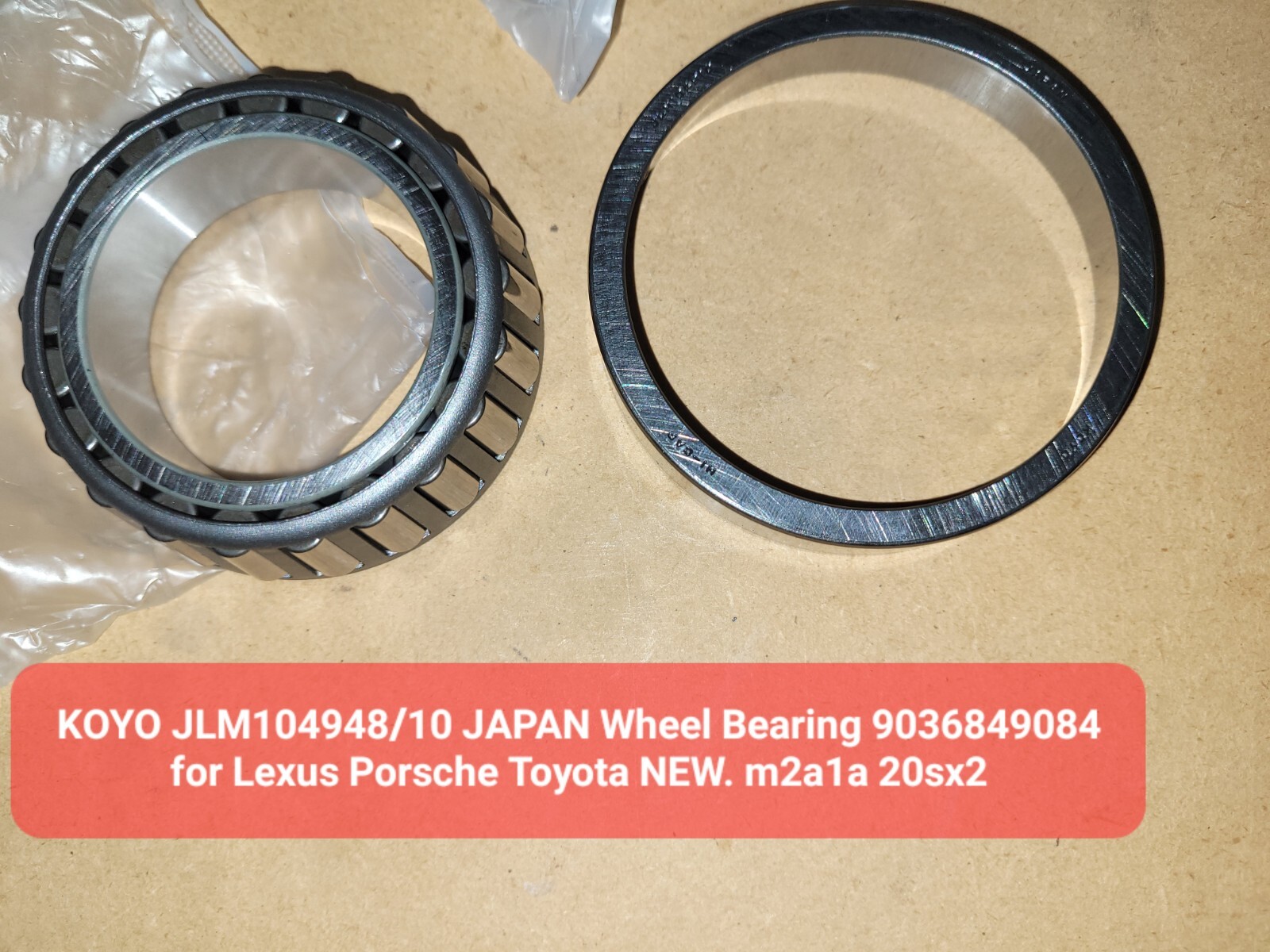 KOYO Wheel Bearing JLM104948/10 9036849084 for Lexus Porsche Toyota