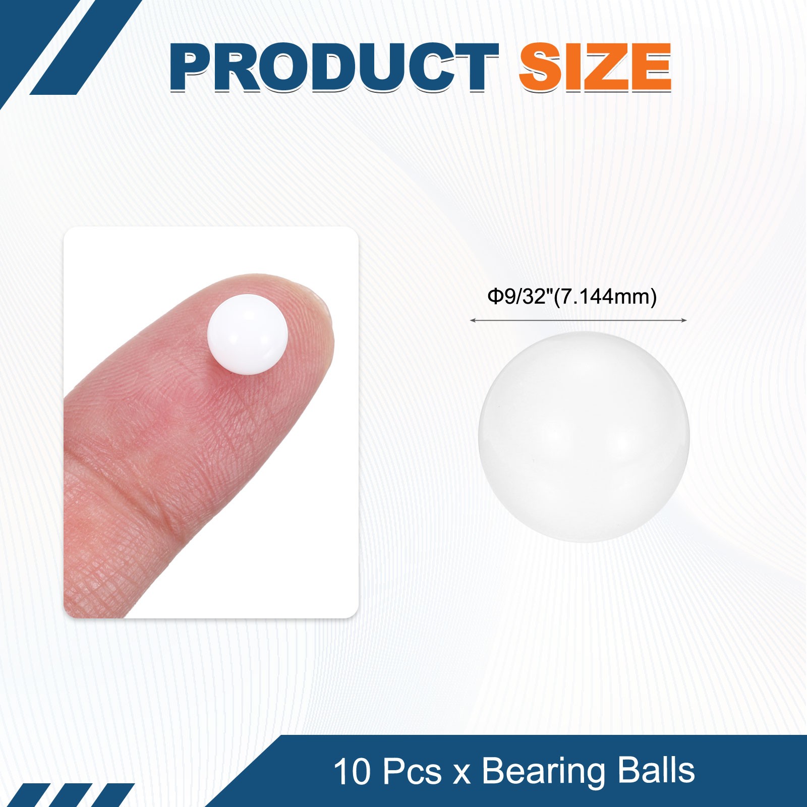 10Pcs 9/32″(7.144mm) Ceramic Bearing Balls, Al2O3 Ceramic Balls G10 Precision